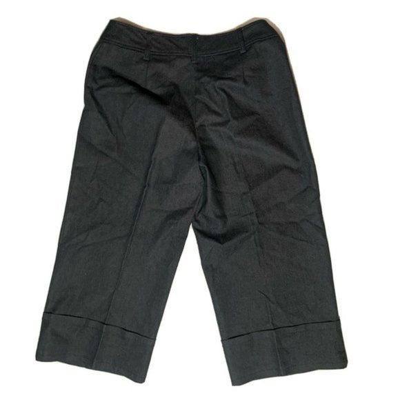 CATO Womens Charcoal STRETCH Career‎ Casual Straight Capri Pants Size 8 - Picture 2 of 6